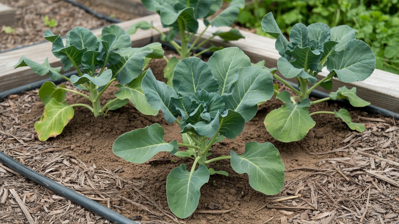 Broccoli plants thriving under ideal growing conditions.
